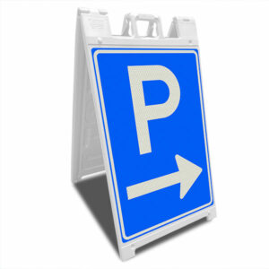 wit stoepbord parkeren
