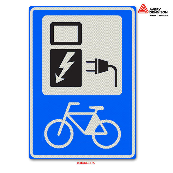 Oplaadpunt Elektrische Fiets E1001 Bord Met Klasse 3 Reflectie