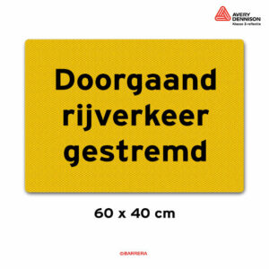 doorgaand verkeer gestremd