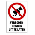 verboden honden uit te laten