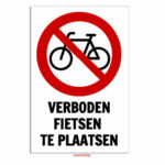 verboden fietsen te plaatsen