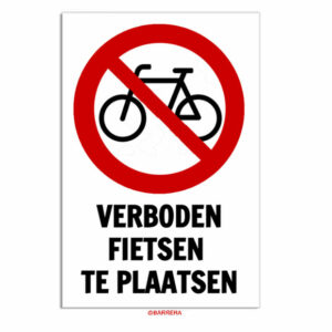 verboden fietsen te plaatsen