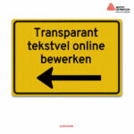 transaparant tekstvel